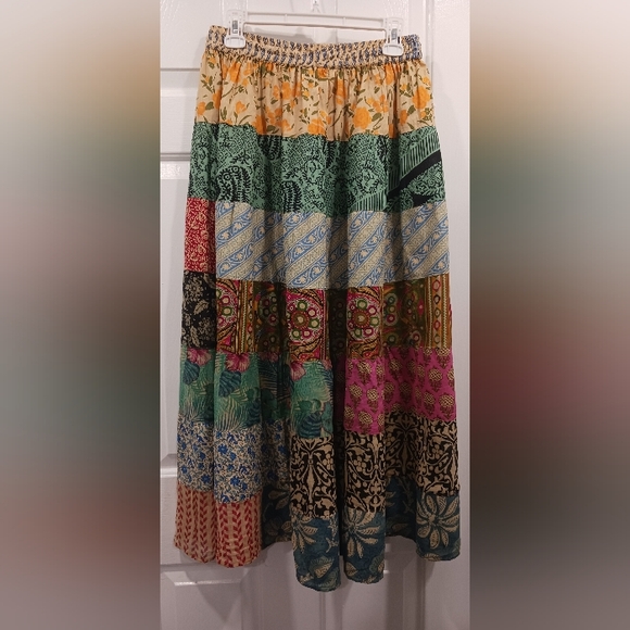 Bohemianian Hippie Patchwork Maxi Skirt - Picture 5 of 6